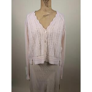 Phillip Lim baby pink alpaca wool cardigan